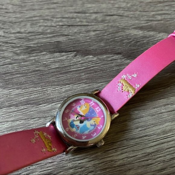 DISNEY Princess Pink Embroidered Crown Watch - Picture 6 of 6